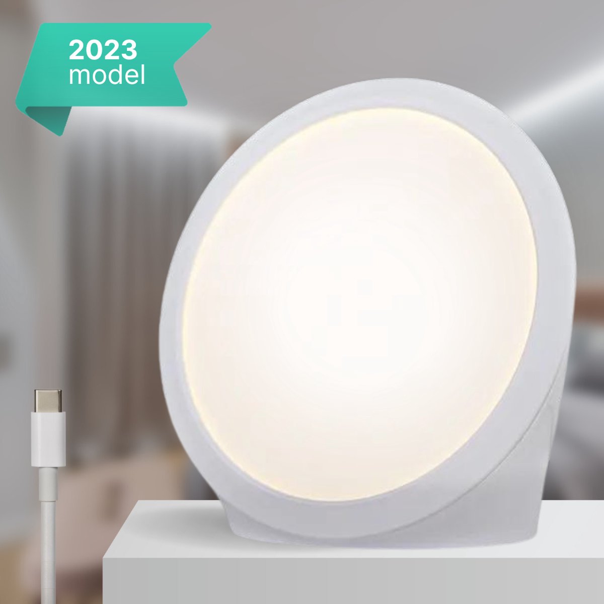 LIROMA® Lampe de luminothérapie: ⌀ 32, 10 000 LUX, Port USB, 3