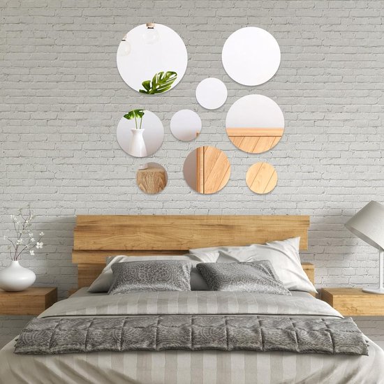 Lot de 3 Miroirs Murale Rond Doré pour Decoration Murale dans Maison, Salon  et Chambre Cadeau Femme et Maman Miroir