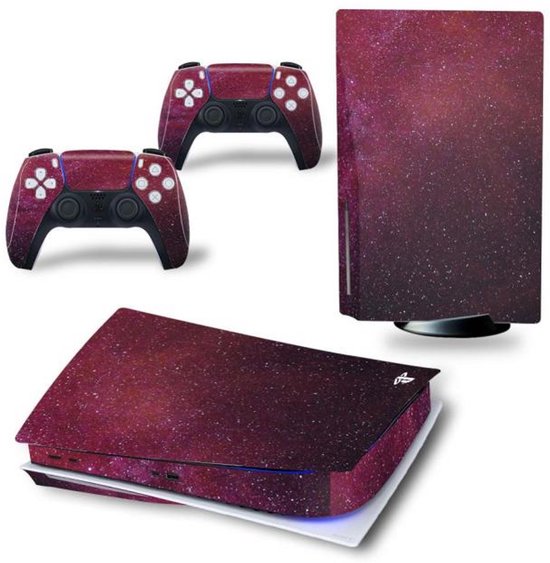 Foto: Gadgetpoint console controller stickers voor ps5 playstation 5 performance gaming skin bescherming accessoires galaxy rood paars
