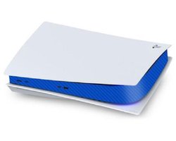 Gadgetpoint - Console Sticker Strip voor PS5, PlayStation 5 - Performance Gaming Skin - Bescherming Accessoires - Carbon - Blauw