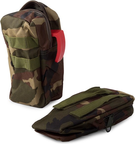 Sacoche Tactique MOLLE - Nylon Noir - Poche Médicale/survie - Camping/chasse