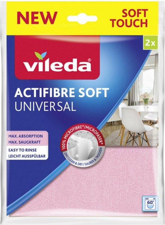 5x Vileda Doek Actifibre Soft Doek 2 stuks