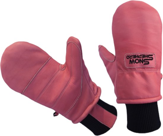 Gants de ski Snowshepherd - Imperméables - Mitaines de ski en cuir - Rose - Antidérapant - Gants - Mitaines - Homme - Femme - XL