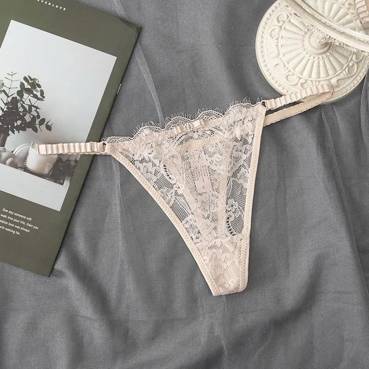 String-Dames-Opwindend-Beige-Sexy-Erotisch-Kant-Lingerie-Goedkoop