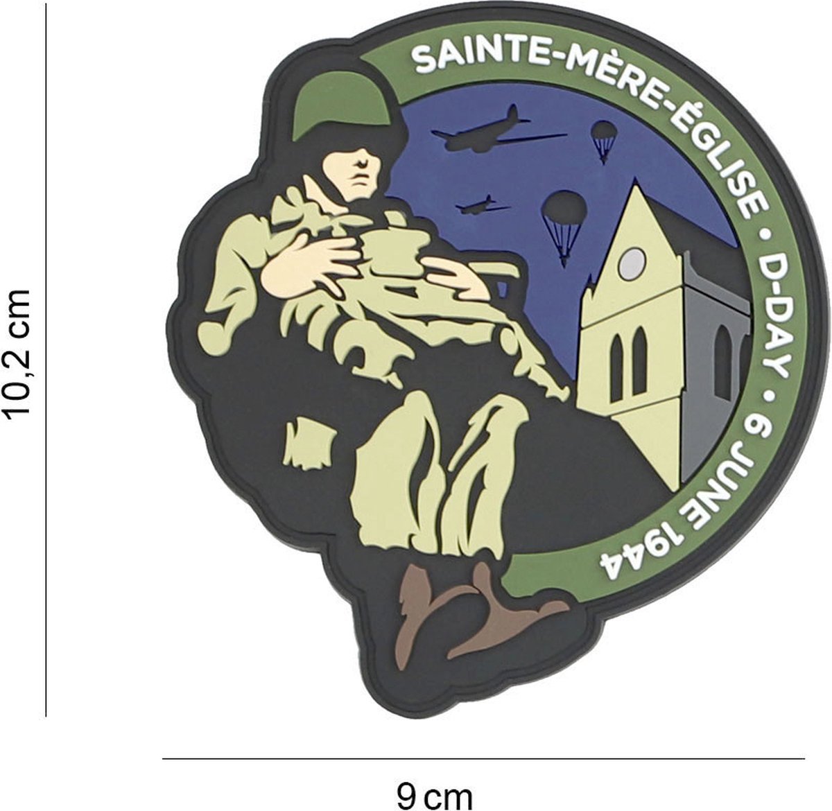 Embleem 3D PVC Paratrooper St Mere