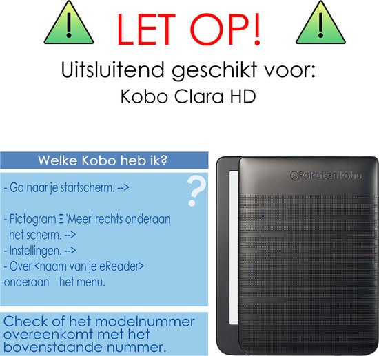 Hoes Geschikt voor Kobo Clara HD Hoesje Bookcase Cover Book Case Hoes Sleepcover Met Screenprotector - Rood van Fintie — afbeelding 2