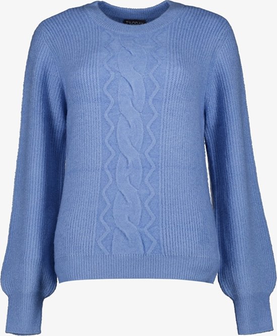 TwoDay dames trui met kabelpatroon blauw Maat S bol
