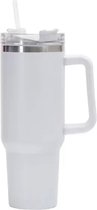 Drinkfles 1200 ML - Met Handvat en Rietje - Waterfles - Drinkbeker - Volwassenen - Tumbler - Thermosbeker - Travel Mug - IXEN