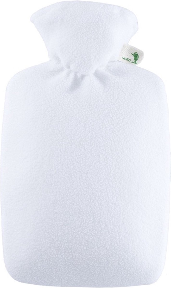 Goedkoopste Kruik fleece wit met inhoud van 1,8 liter - Warmwaterkruiken met fleece hoes/kruikenzak