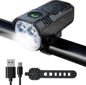 Inlustro Feu avant LED pour vélo - Phare de vélo - Étanche et rechargeable par USB - Wit