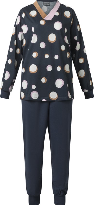 Pyjama femme Lunatex 124213-trico-marine-dot-ball taille XXL