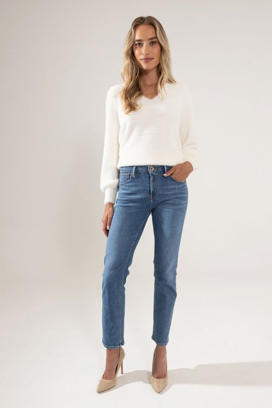GARCIA Celia Dames Straight Fit Jeans Blauw - Maat W28 X L32