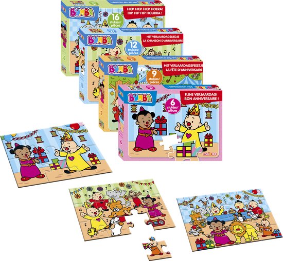 Bumba - Puzzel - 16 stukjes - Hiep Hiep Hiep Hoera ! van Bumba — afbeelding 2
