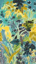 WallHaus - Papier peint floral Miel - Vert - 159cm x 280cm