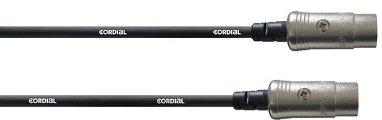 Cordial MIDI Câble de connexion [1x XLR mâle 5 broches - 1x XLR mâle 5 broches] 0,90 m Zwart