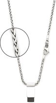 SILK Jewellery - Zilveren Ketting - Chevron - 181.50 - Maat 50,0