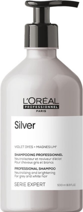 L’Oréal Professionnel Silver Shampoo – Zilvershampoo voor wit en grijs haar – Serie Expert – 500 ml - L’Oréal Professionnel