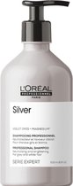L’Oréal Professionnel Silver Shampoing Déjaunissant – Pour les cheveux blancs et gris – Serie Expert – 500 ml