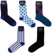 Ove Sox - Dames en Heren sokken - Cool socks - Multi colors - Leuke patronen - 5 paar - Maat 40-45