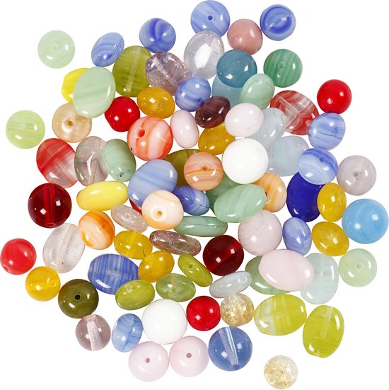 Lot D'anciennes Perles En Verre - Diamètres 0,5 à 0,8 Cm - Environ 400 Pièces - Neuf - Idéal Création Bijoux Vintage
