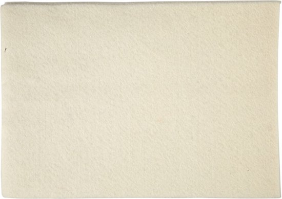 Off-white hobbyvilt, textuur zichtbaar.