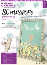 Ensemble-cadeau |DIY- Kit 80 Messages Personnalisés dans Cadre Bois - baby shower