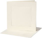 Creativ Company Kaarten & Enveloppen Passepartout Vierkant 12,5x12,5 cm Off-white 10 stuks