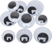 Gigantische Googly Ogen – 8 Stuks Zelfklevend, Maten 10/8/5 Cm, Voor Knutselen & Kerstboomdecoratie