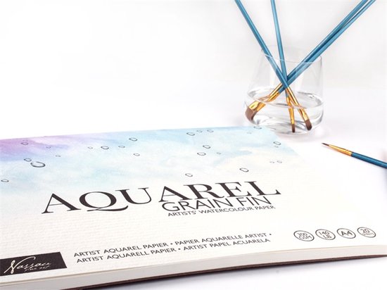 Aquarelblok A4 | 300gr | 20vel | A4 Formaat 21x29,7cm| Aquarelpapier verf - Nassau Fine Art