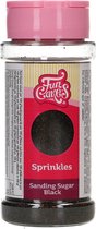 FunCakes Sanding Sugar - Gekleurde Suiker - Taartdecoratie - Zwart - 80g