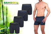 Bamboo - Boxershort Heren - Bamboe - 4 Stuks - Navy - XXL - Ondergoed Heren - Heren Ondergoed - Boxer - Bamboe Boxershorts Voor Mannen