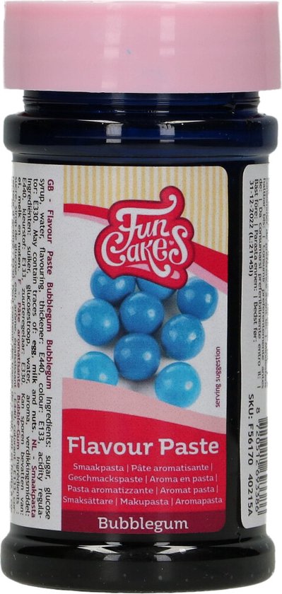 FunCakes Smaakpasta - Smaakstof voor Taarten - Aroma - Bubblegum - 120 g