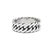 SILK Jewellery - Zilveren Ring - Linked - 145.20.5 - Maat 20.5