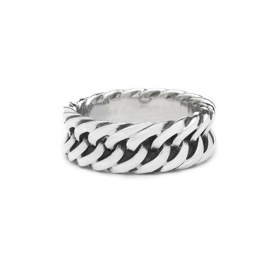 SILK Jewellery - Zilveren Ring - Linked - 145.17 - Maat 17,0