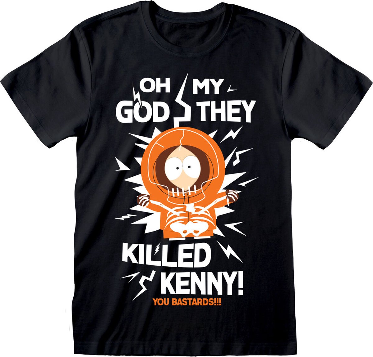 T-Shirt met Korte Mouwen South Park They Killed Kenny Zwart Uniseks - XXL