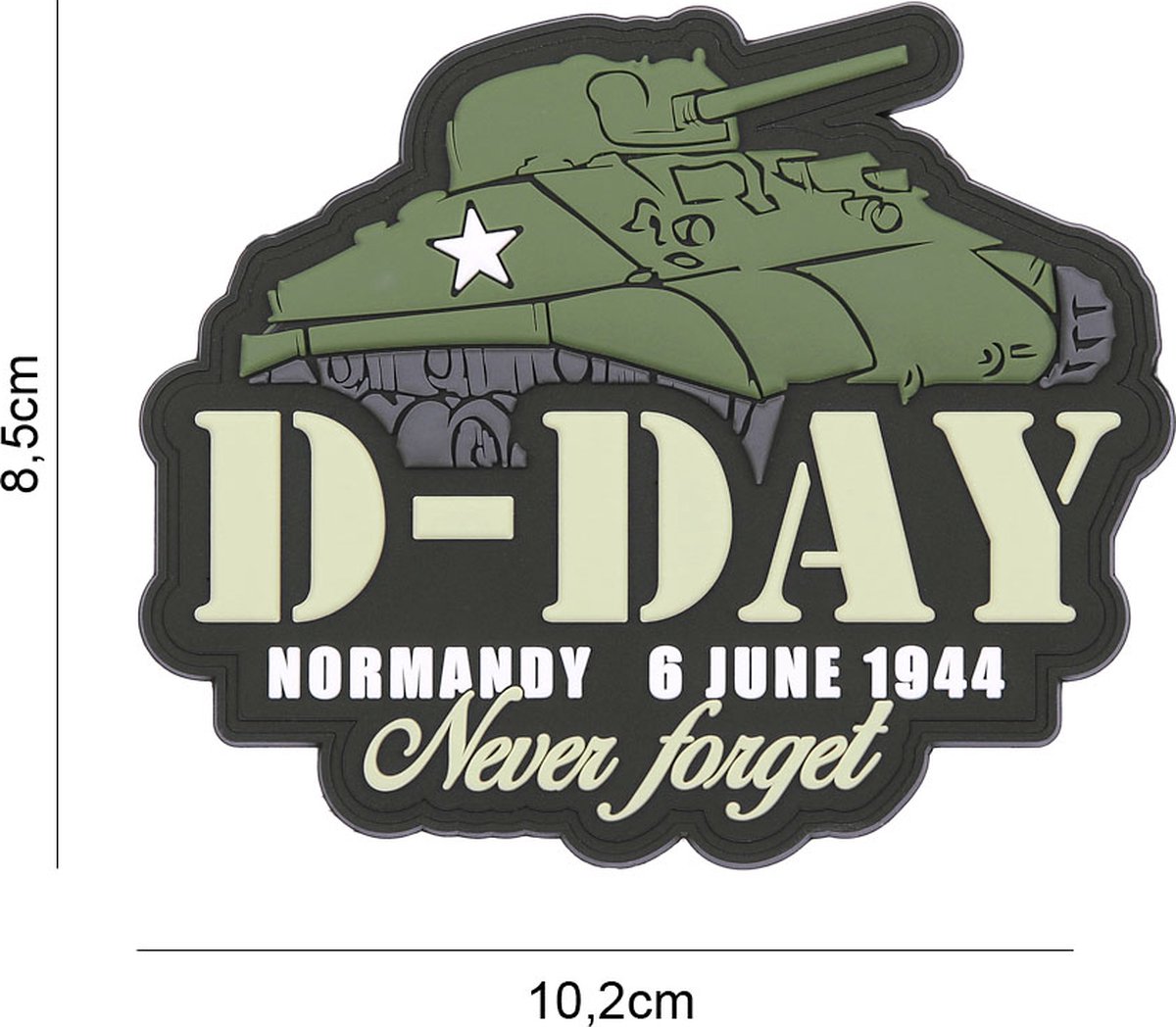 Embleem 3D PVC D-Day Sherman