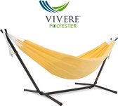 Vivere Double Polyester Hangmat met standaard (250 CM) - Yellow
