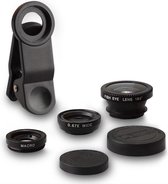 CHPN - Telefoonlens - Lens voor Smartphone - Fish eye lens - Wide lens - Macro lens - Lensklem - Klemmetje voor op je telefoon - 3-delig