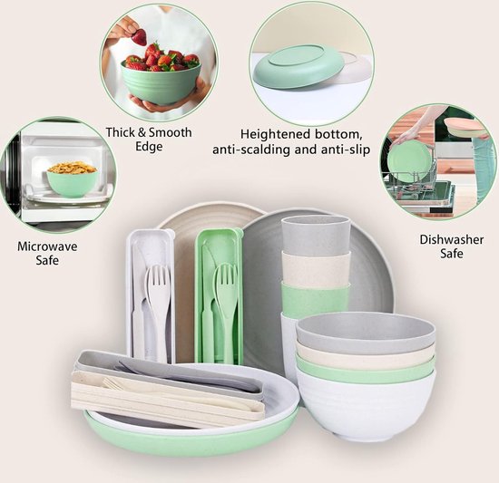Dinnerware Set, Camping Dinnerware Set 4 Personen 40delige
