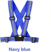 Reflecterend Harnas - Veiligheidsvest voor Fietsen en Hardlopen - Verhoogde Zichtbaarheid Blauw