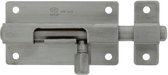AMIG schuifslot/plaatgrendel - RVS - 6.5 x 3.7cm - Inox matte afwerking - deur - schutting - hek