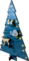 Sfeer7 - houten kerstboom - kerst - 81cm - kerstcadeau - zwart - kerstboom