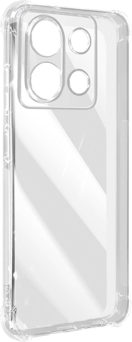 iMak, Hoes Geschikt voor Xiaomi Redmi Note 13 Pro 5G Silicone Munten Bumper, Transparant