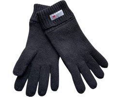 foto van Heren handschoenen winter - Thinsulate voering - 100 % wol - Zwart - Maat L