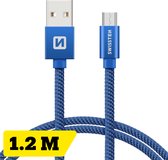 Swissten Micro-USB naar USB kabel - 1.2M - Blauw