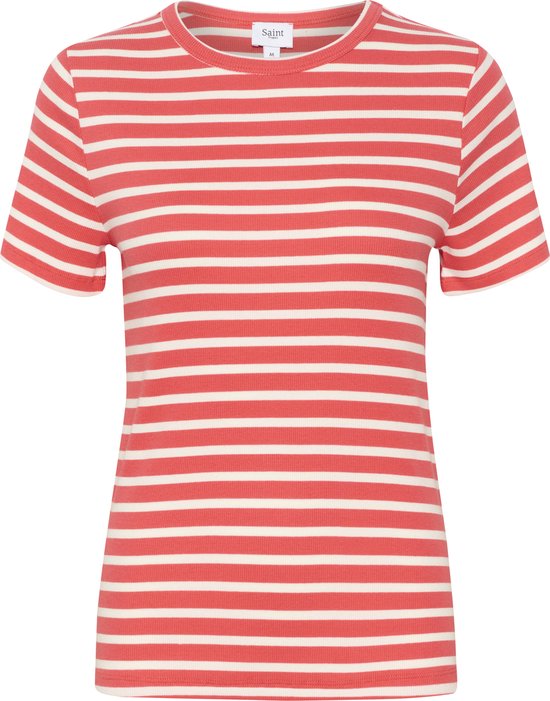 Saint Tropez AstaSZ SS Stripe T-Shirt Dames T-shirt - Maat XL