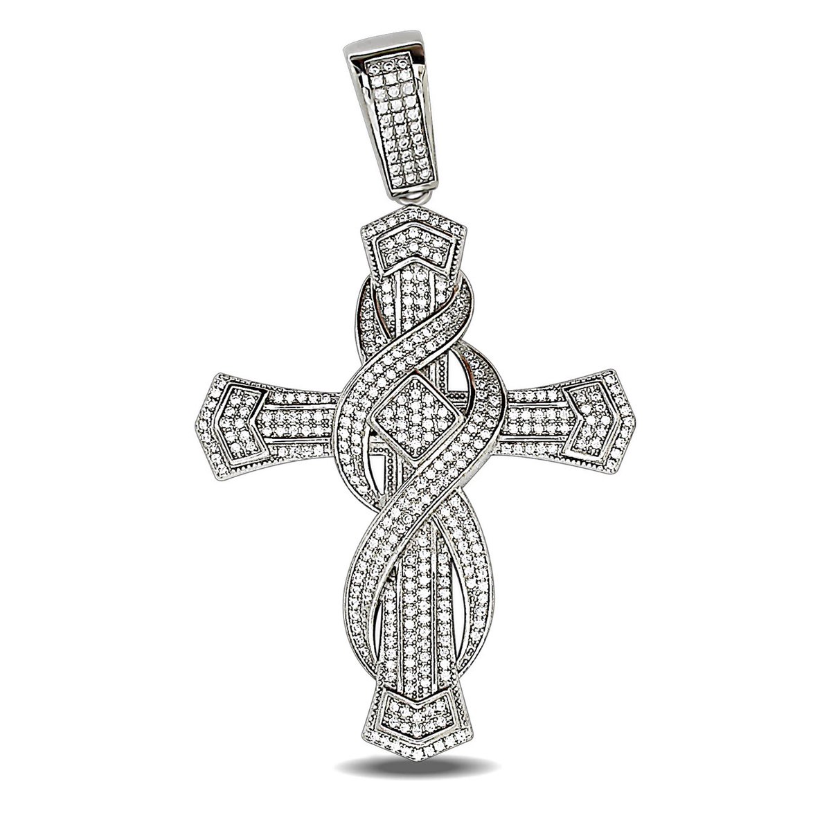 Juwelier Zwartevalk - Zilveren (gerhodineerd) kruis hanger 24.099
