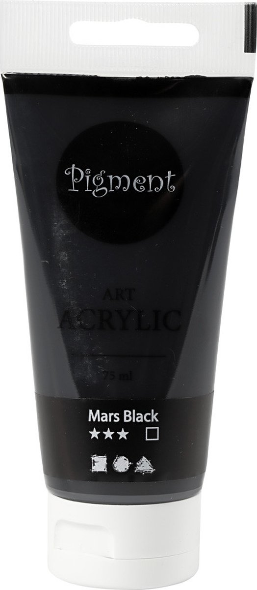 Acrylverf - Mars Black - Dekkend - Pigment Art - 75 ml