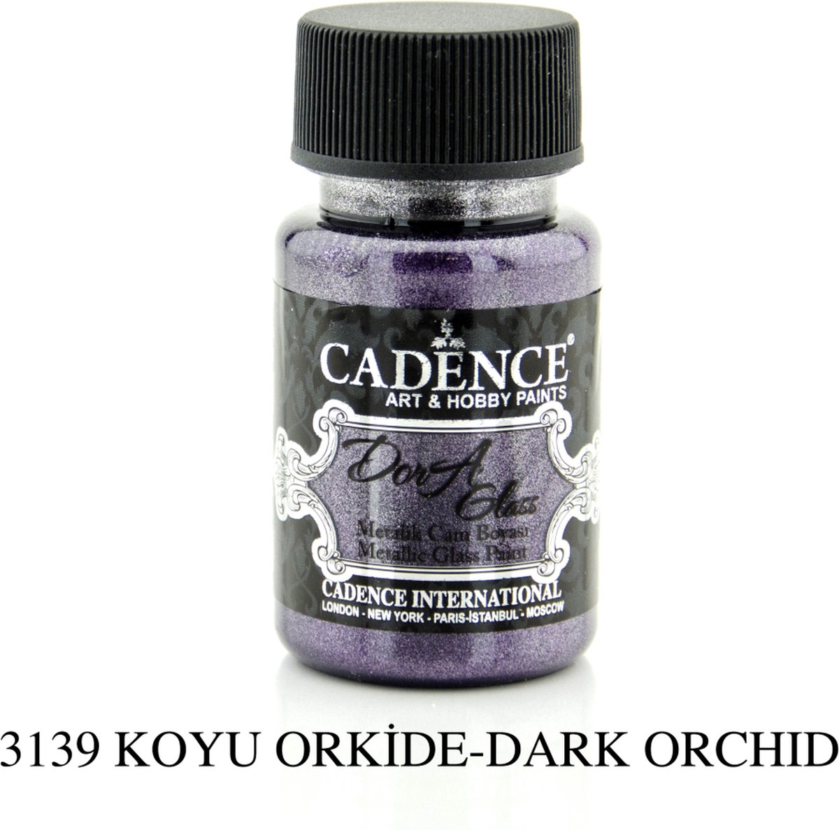 Cadence Dora Metallic Glas Verf 50 ml Donker Orchidee