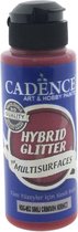 Cadence Hybrid Acrylverf Glitter 120 ml Crimson Red